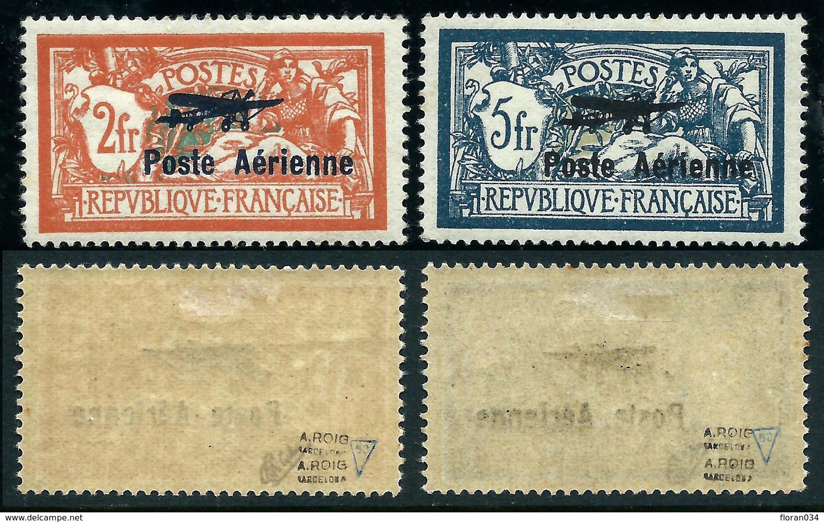 France PA N° 1 + 2 Neufs *  Centrage Quasi-parfait Signés Calves - Cote 1000 Euros - Qualité LUXE - 1927-1959 Mint/hinged