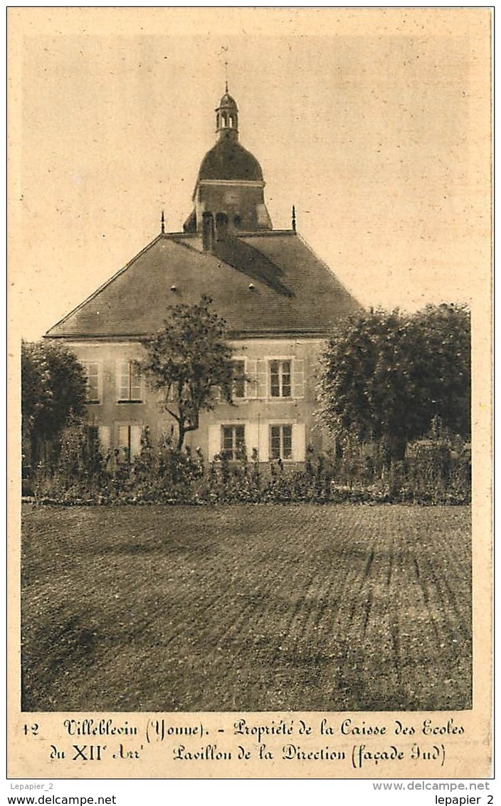 89 VILLEBLEVIN Pavillon De La Direction Propriété De La Caisse Des écoles Du XII E Arrondissement  CPSM PF Sépia - Villeblevin