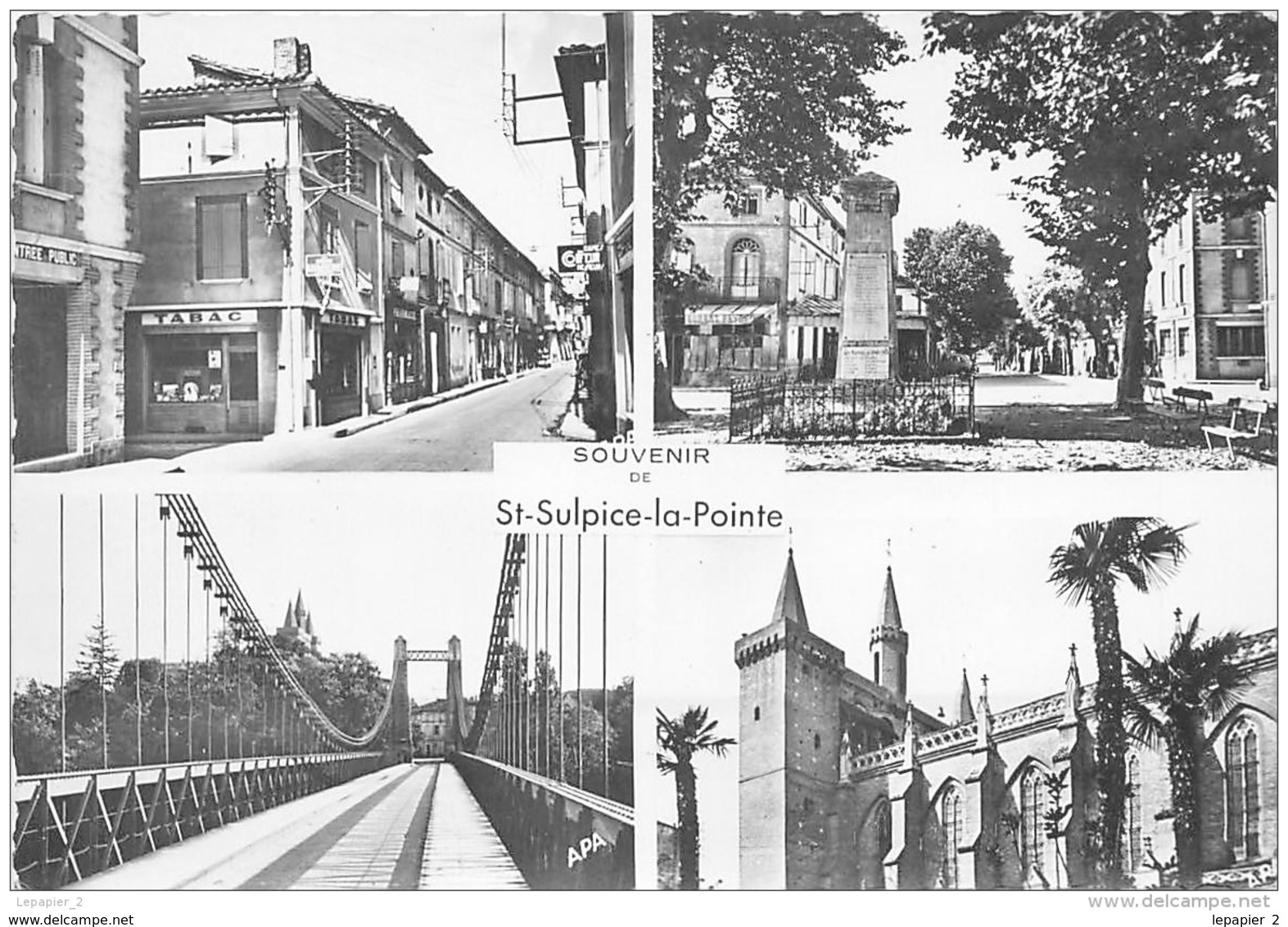 81 SAINT SULPICE LA POINTE Souvenir CPSM GF 4 Vues Ed. Apa-poux - Saint Sulpice