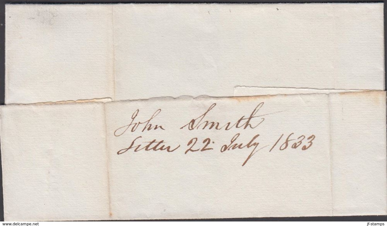 1833. St. ALBANS VI JUL 23 + 18 3/4. To New York 22 July 1833.  () - JF301329 - …-1845 Prephilately