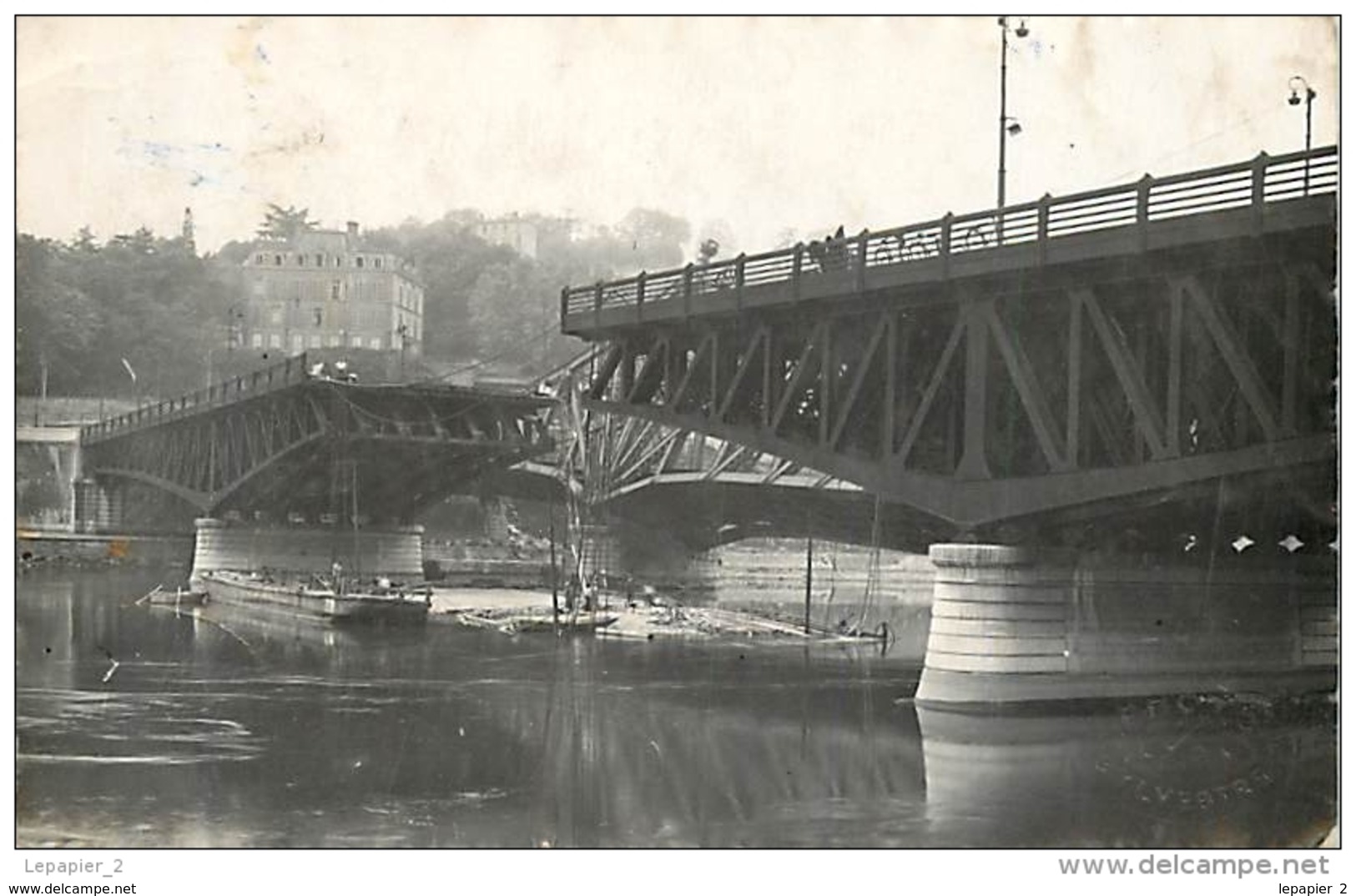 69 LYON Pont De La MULATIERE ( Pont Détruit WW2) Photo Format CP - Photo Sylvestre - Autres & Non Classés