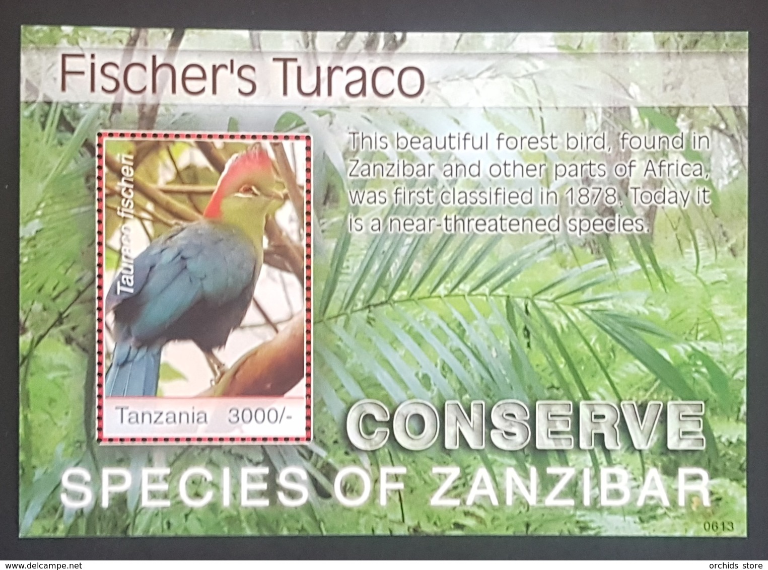 DE23 - Tanzania 2006 Nature Protection In Zanzibar - Fischer's Turaco Bird - Block S/S MNH - Tanzania (1964-...)