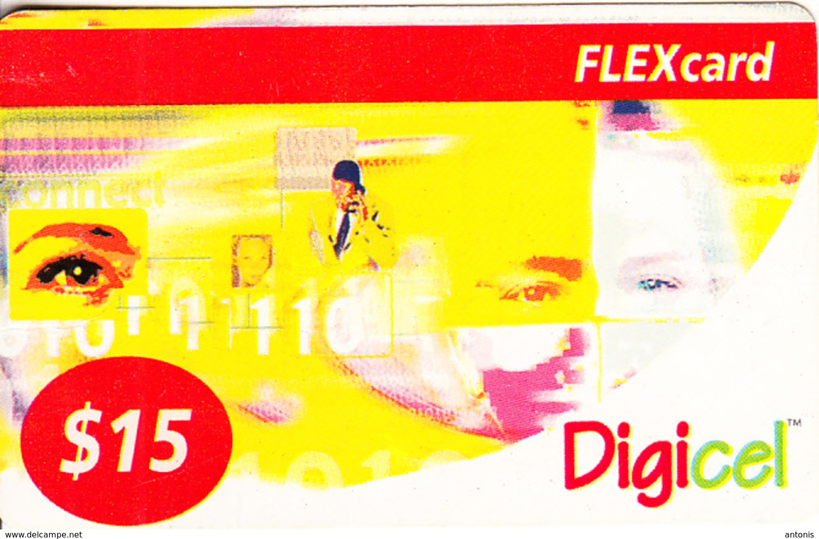 ST. VINCENT & THE GRENADINES - Digicel Recharge Card $15, Exp.date 05/01/04, Used - Saint-Vincent-et-les-Grenadines