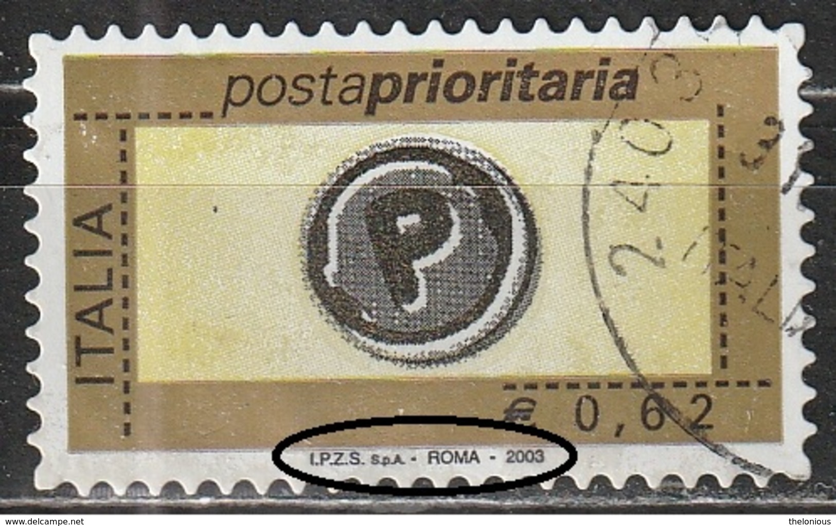 2003 Posta Prioritaria Da € 0,62 - Con 2 Trattini - Usato - 2001-10: Usati