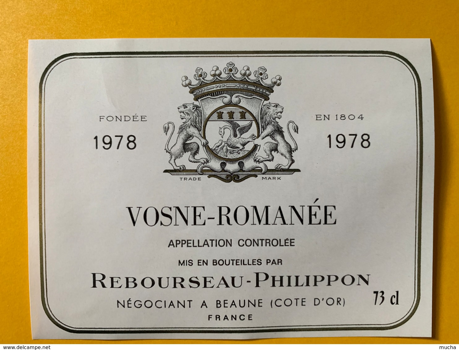 9358 - Vosne-Romanée  1978 Rebouseau-Philippon - Bourgogne