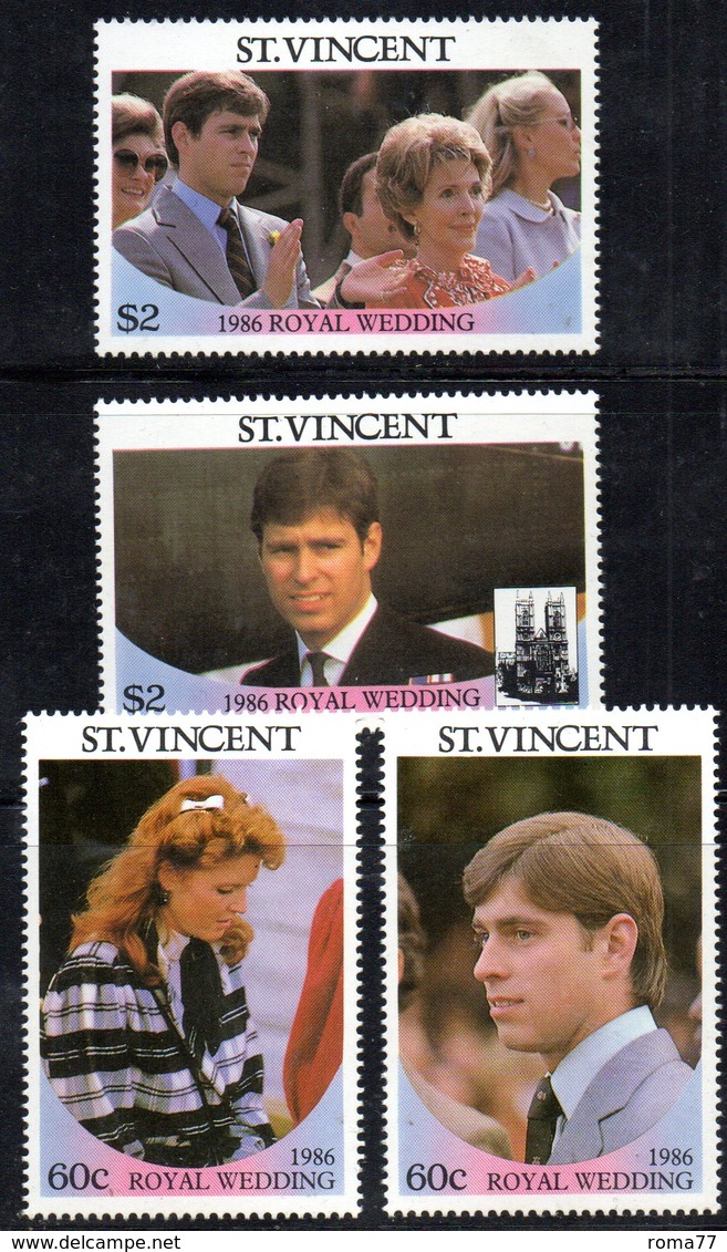 W3167 - ST.VINCENT 1986, Serie Sciolta ROYAL WEDDING   ***  MNH - St.Vincent (1979-...)