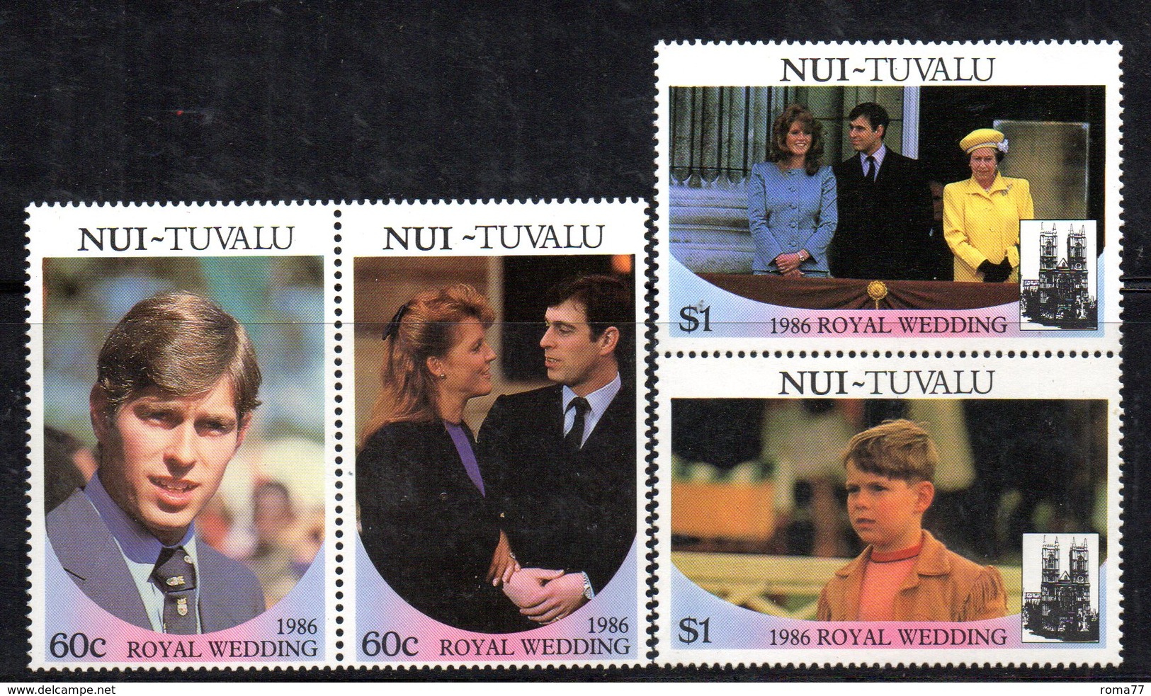 W3196 - NUI TUVALU 1986, Serie ROYAL WEDDING   ***  MNH - Tuvalu