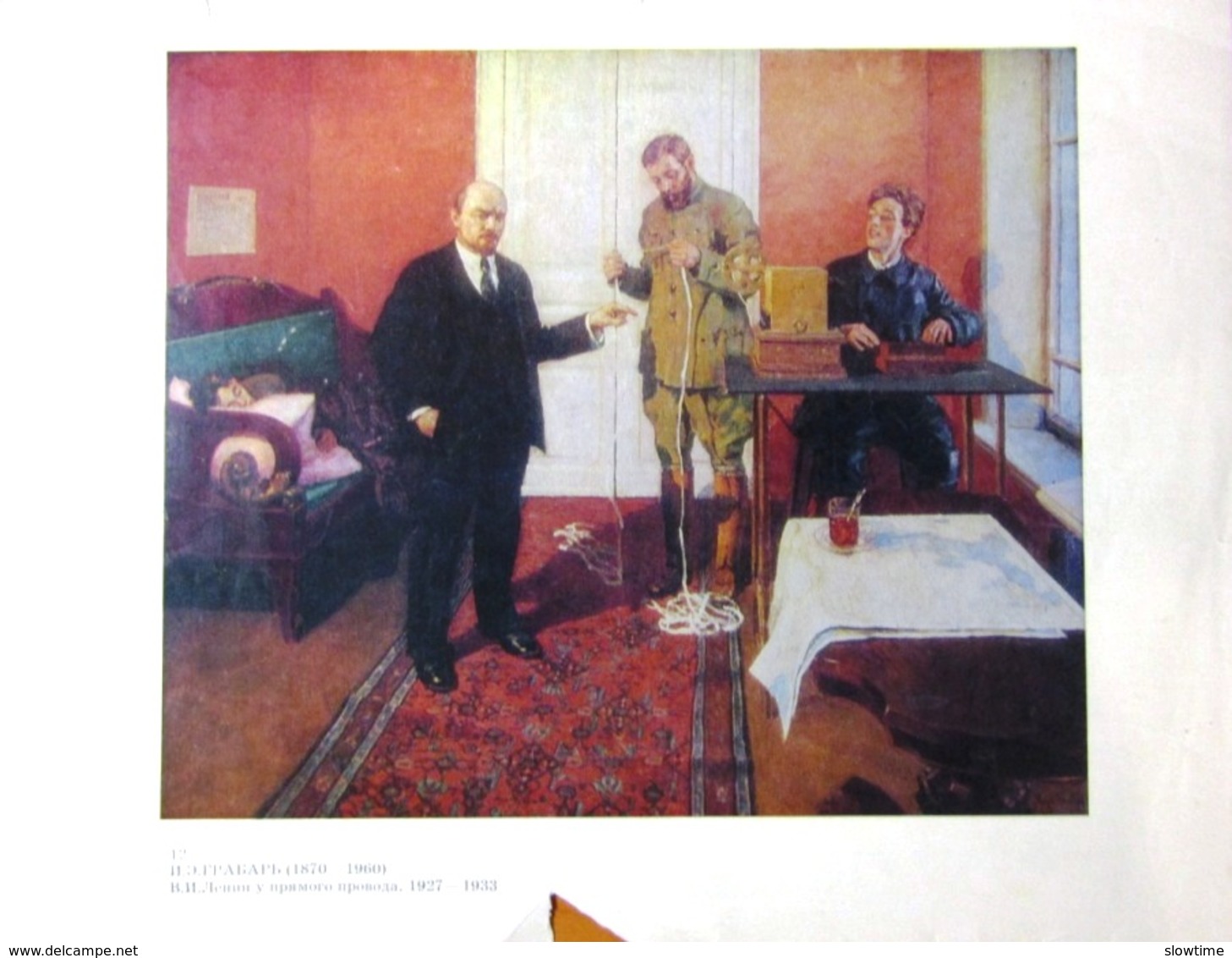 UdSSR Sowjetisch-Russisches Plakat A4 "Lenin In Direkter Linie" Von Grabar, 1979 - Plakate