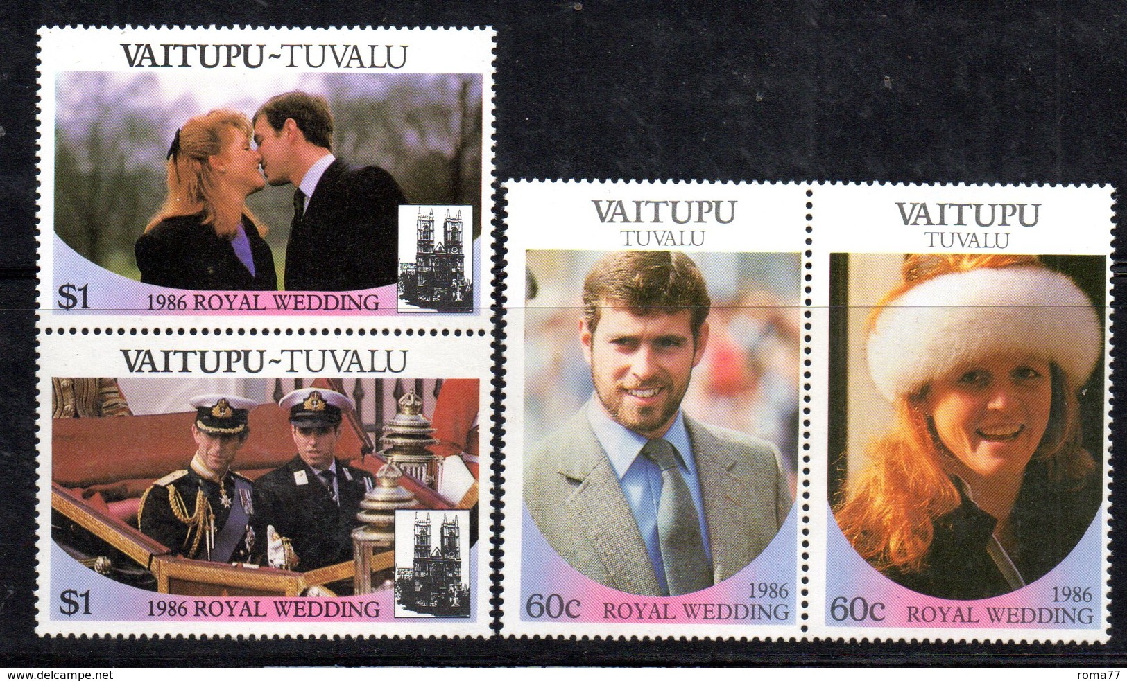 W3199 - VAITUPU TUVALU 1986, Serie ROYAL WEDDING   ***  MNH - Tuvalu