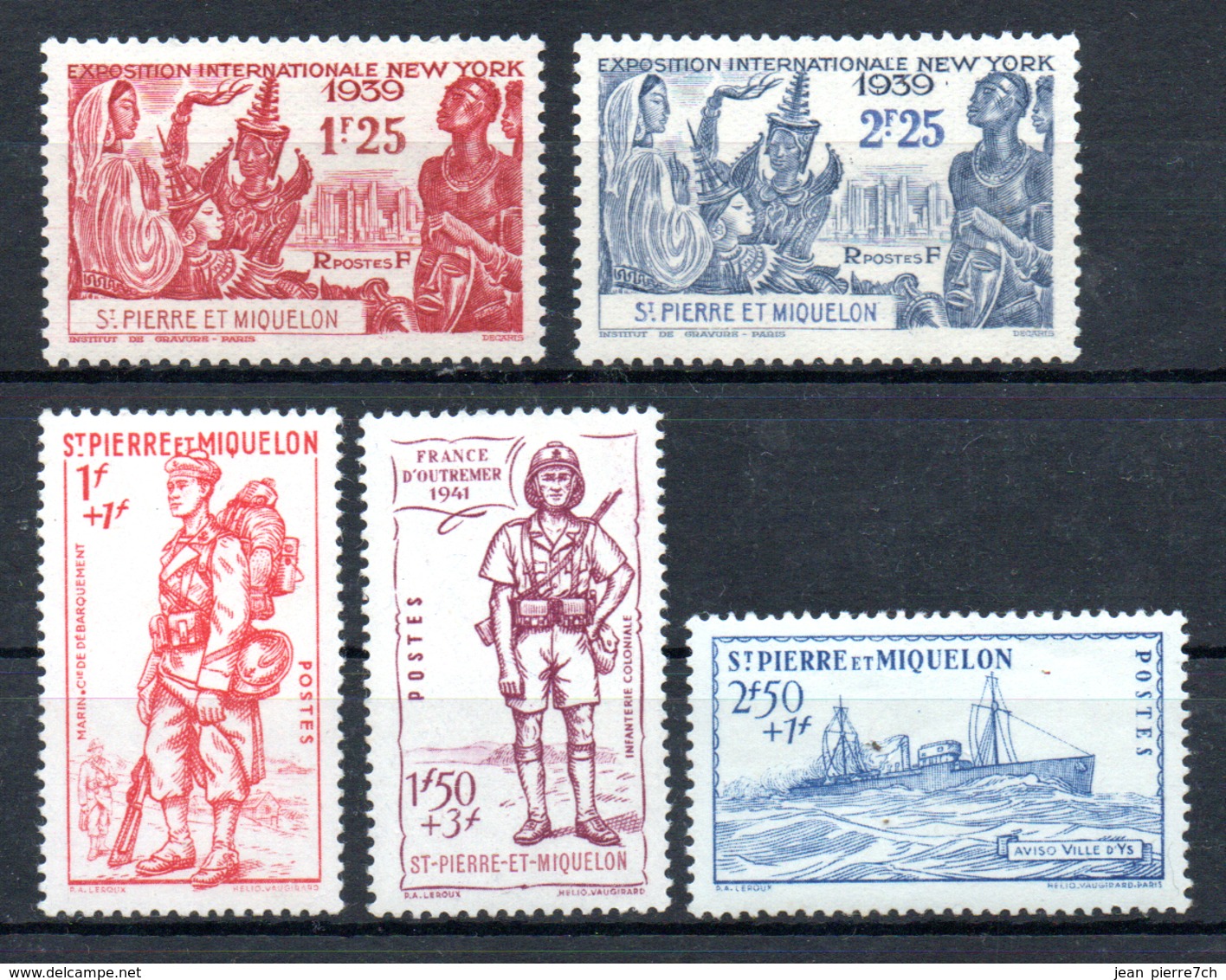 Saint-Pierre Miquelon Y&T 189**, 190**, 207** - 209** - Ungebraucht