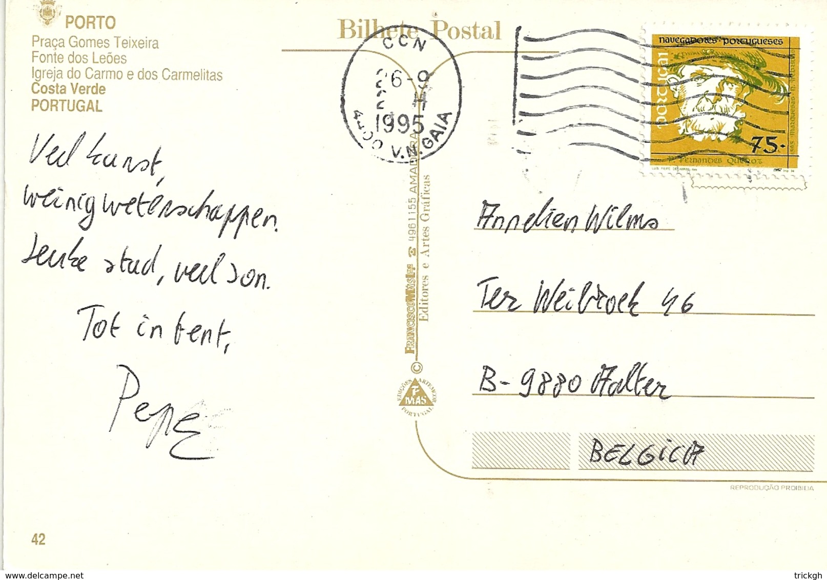 Porto Gaia 1995 > Aalter B - Briefe U. Dokumente