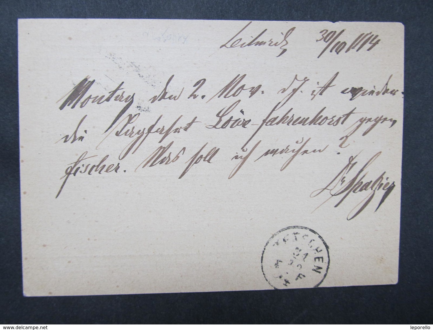 GANZSACHE Leitmeritz - Tetschen 1874 Korrespondenzkarte ////  D*35948 - Briefe U. Dokumente