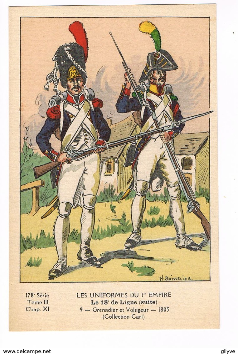 Uniforme.1er Empire.Grenadier Et Voltigeur. 1805. Boisselier.   (45) - Uniformes