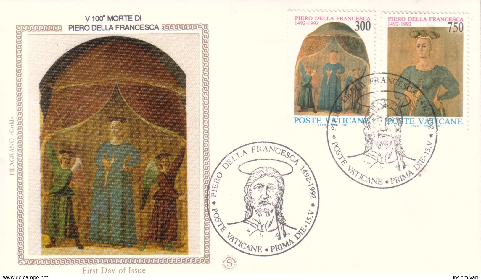 FDC VATICANO 15-5-1992 PIERO DELLA FRANCESCA MORTE RESURREZIONE DI CRISTO. - FDC