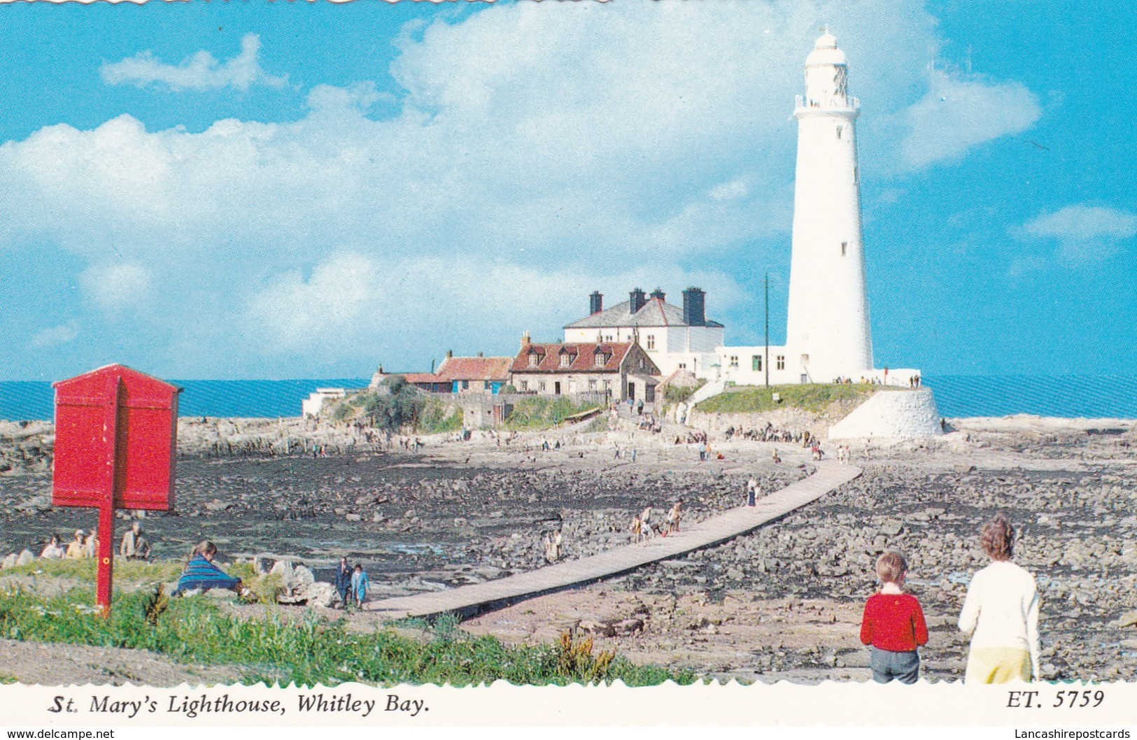 Postcard St Mary's Lighthouse Whitley Bay [ Bamforth ] My Ref  B12726 - Lighthouses