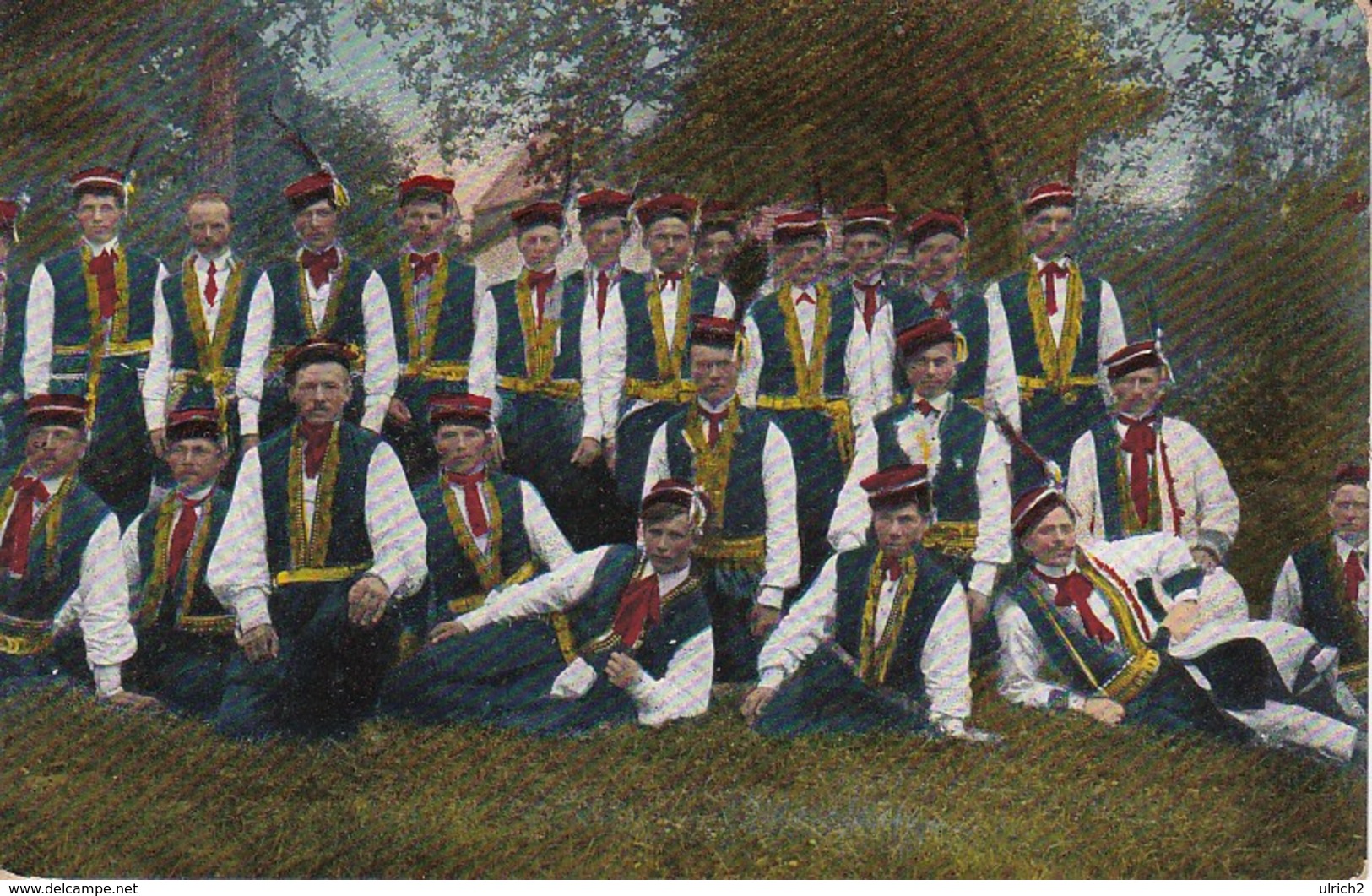 AK Polen - Bauern In Nationaltracht - Włościanki W Strojach Narodowych - Feldpost Landst.-Batln. Forbach - 1917 (38446) - Europa