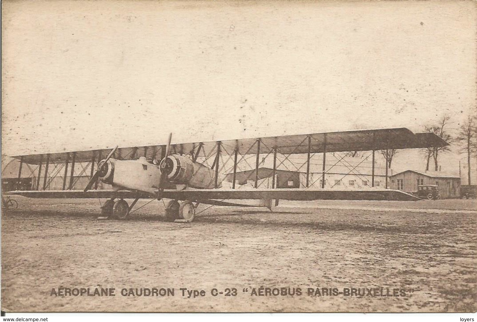 AEROPLANE CAUDRON Type C-23 "AEROBUS PARIS-BRUXELLES. (scan Verso) - 1914-1918: 1ère Guerre