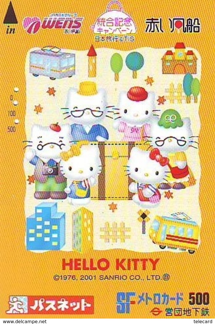 MANGA * Carte Prépayée Japon * Comics * CHAT * HELLO KITTY  (980)  CAT Japan Prepaid Card * Katze Karte * - Comics