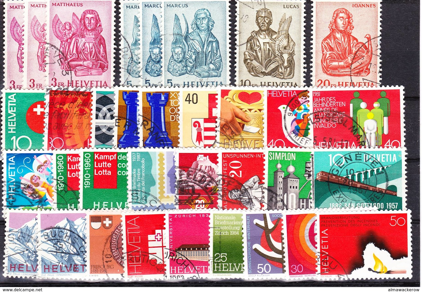 2018-0271 Switzerland Big Lot Of Used O Stamps, See All Detailed Scans! - Collections