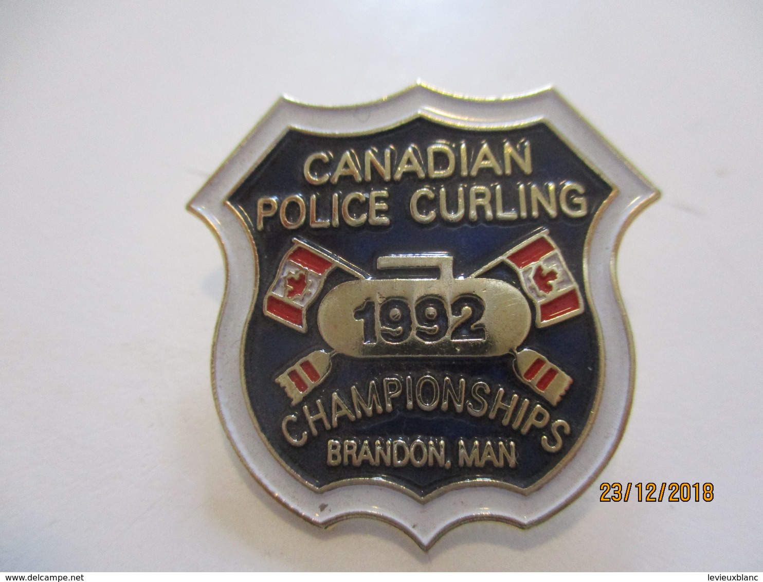 Insigne à épingle/ Curling/ Canada / Canadian Police/Championships/ BRANDON / Man /1992    SPO342 - Other & Unclassified