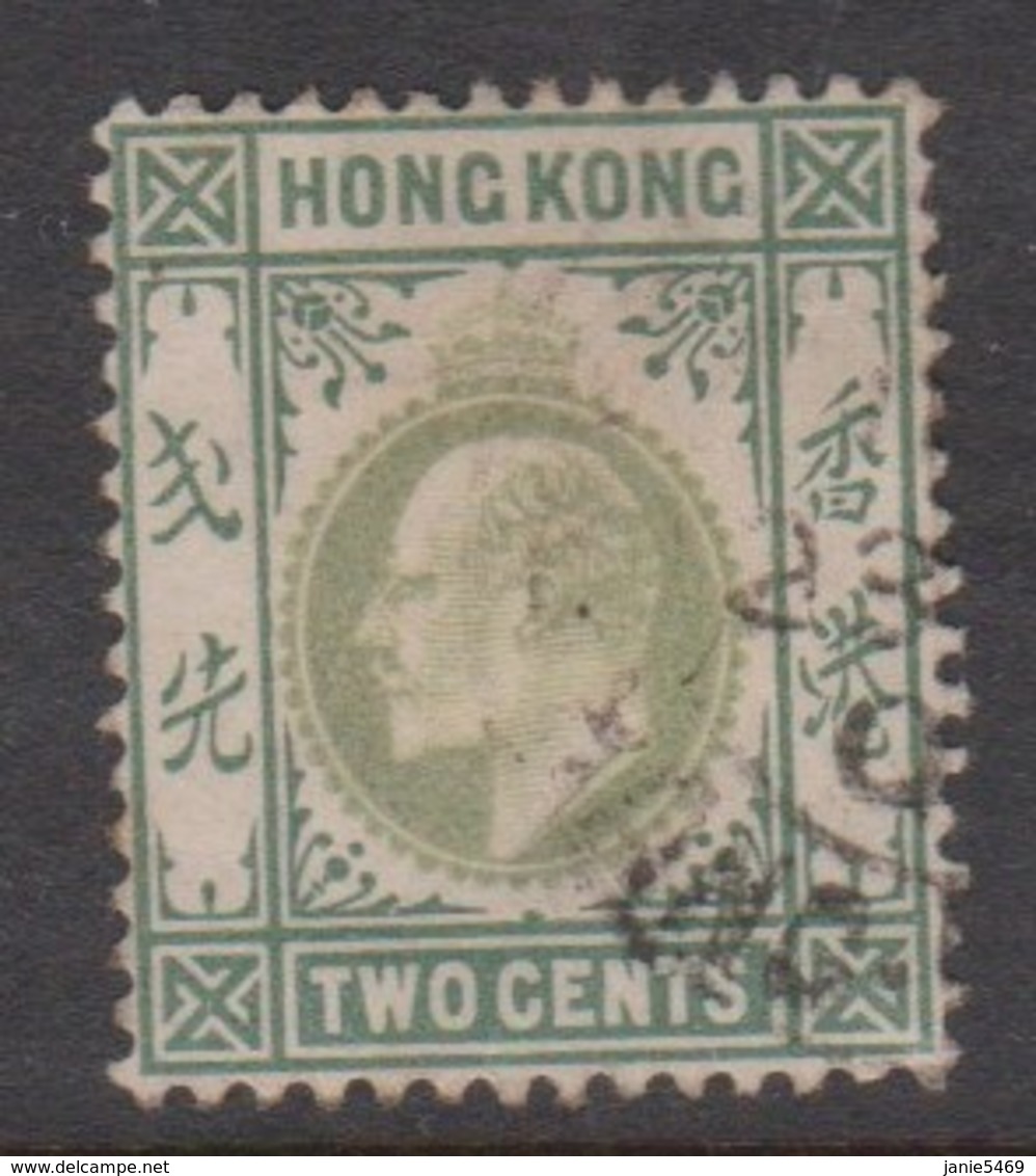 Hong Kong Scott 72 1903 King Edward,2c Gray Green,used - Used Stamps