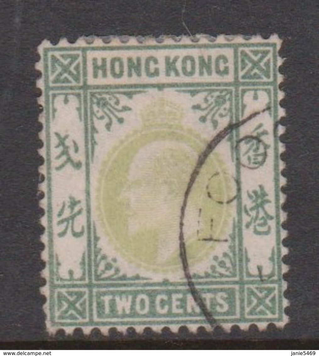 Hong Kong Scott 72 1903 King Edward,2c Gray Green,used - Used Stamps