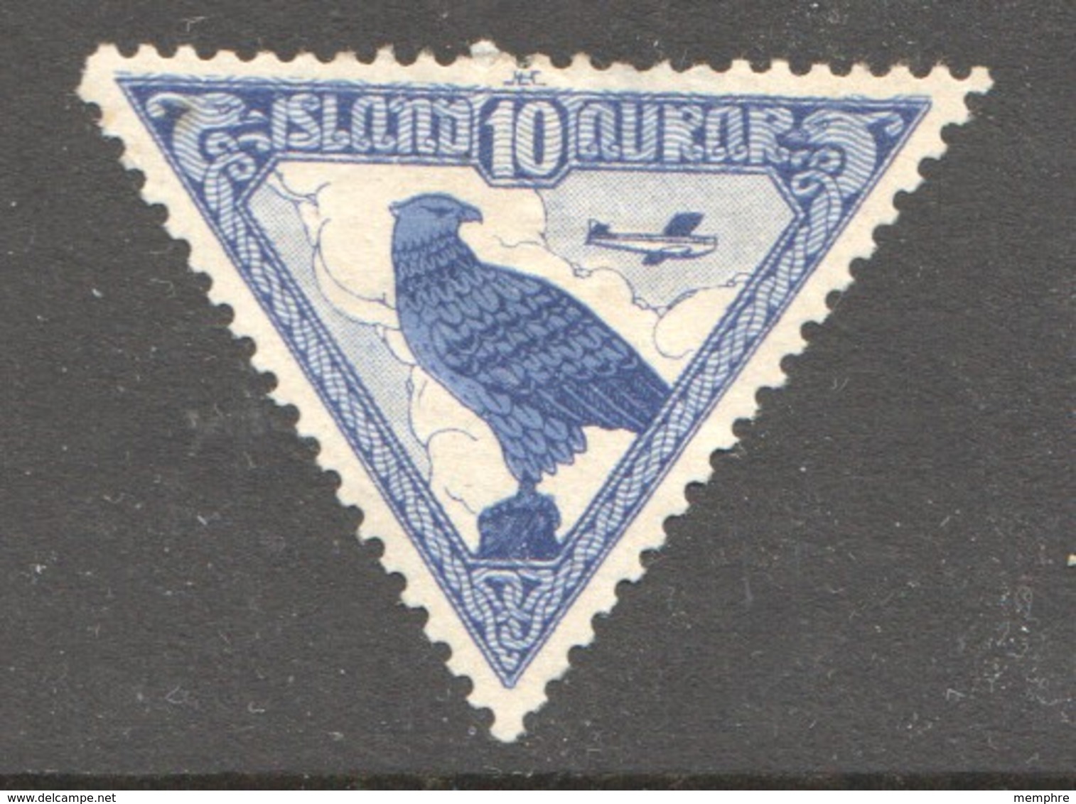 1930  Millénaire De L'Islande  - Faucon Et Avion * - Poste Aérienne