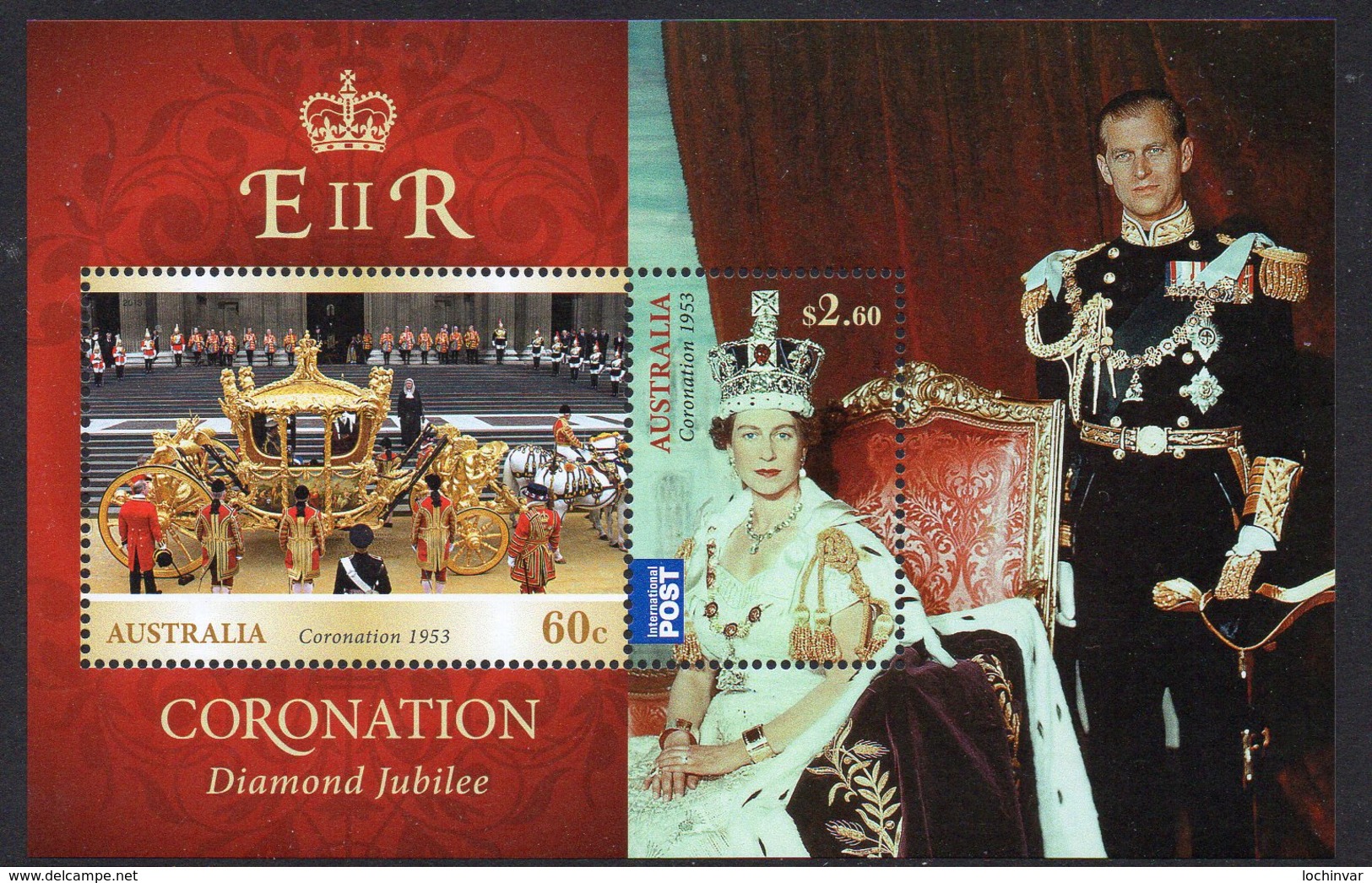 AUSTRALIA, 2013 CORONATION ANNIVERSARY MINISHEET MNH - Mint Stamps