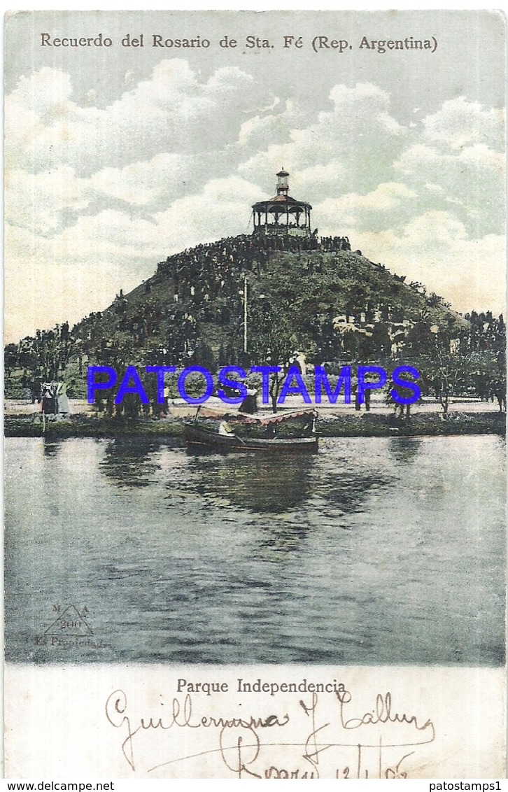 105716 ARGENTINA ROSARIO SANTA FE PARQUE INDEPENDENCIA YEAR 1906 POSTAL POSTCARD - Bolivie