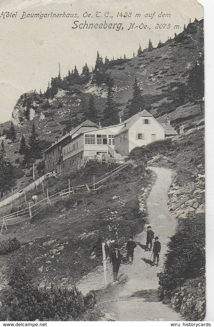 AK 0113  Schneeberg - Hotel Baumgartnerhaus / Verlag Ledermann Um 1916 - Schneeberggebiet