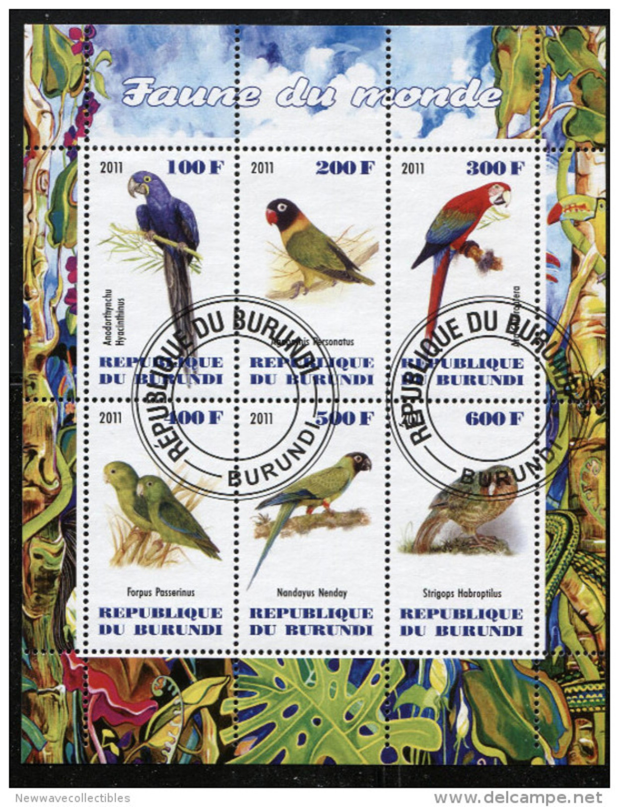 BIRDS,PARROTS On SOUVENIR STAMPS SHEET,CTO USED - Other & Unclassified