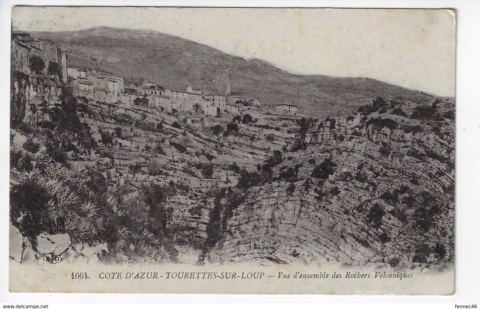 06 - TOURETTES Sur LOUP - Vue D'ensemble Des Rochers Volcaniques - 1924 (N131) - Autres & Non Classés