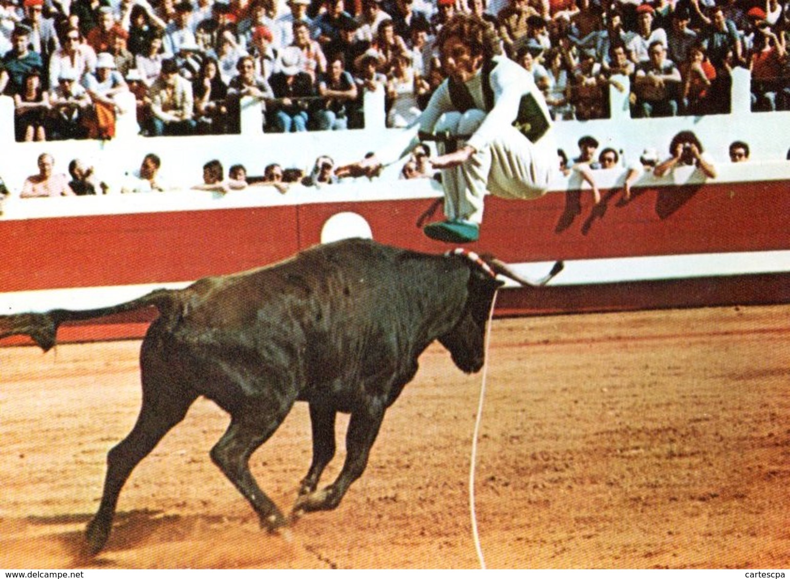 Corrida Course Landaise Saut A Pieds Joints Dans Le Beret De Agruna CPM Ou CPSM - Corrida