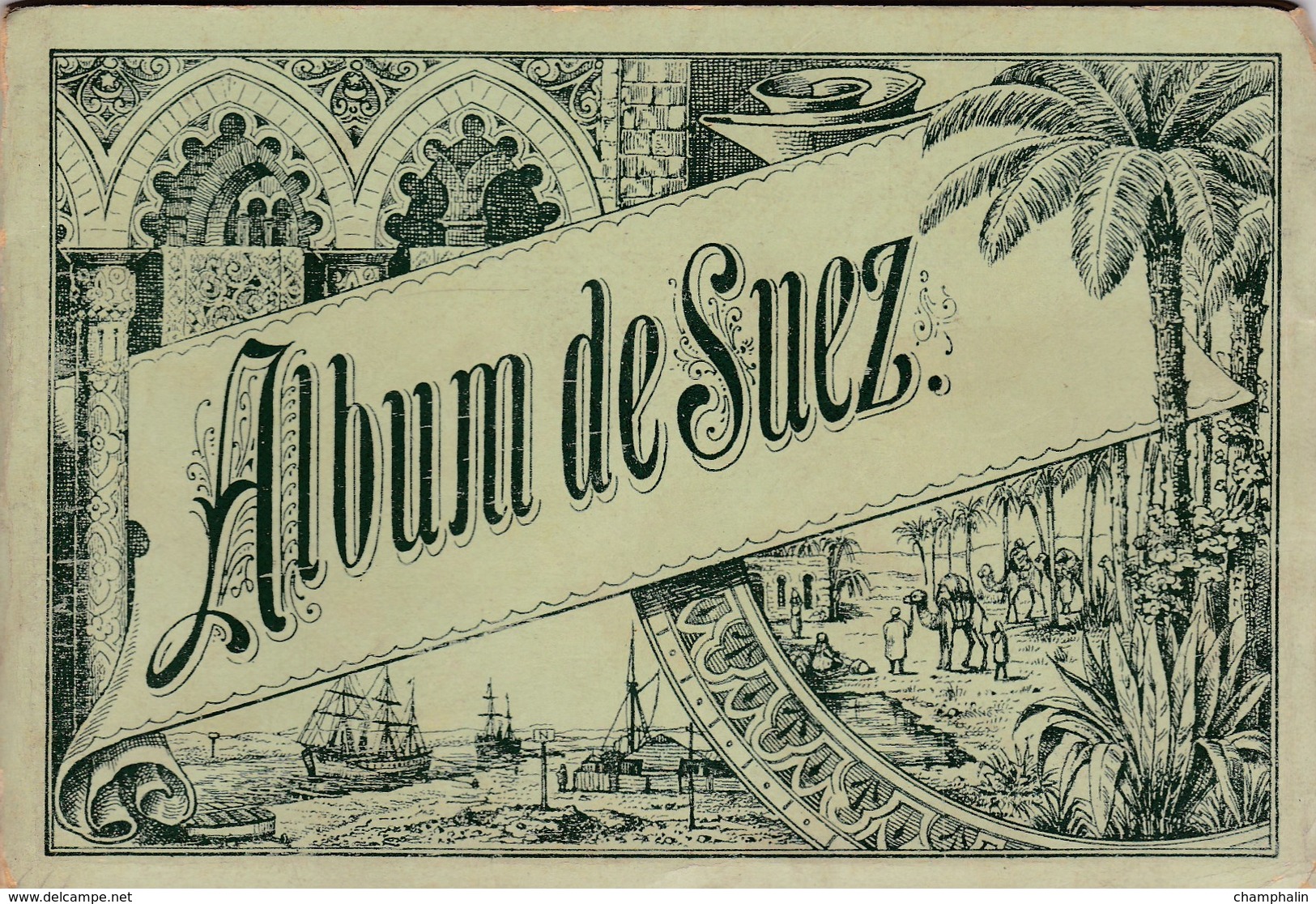 Carnet De 12 CPA - Album De Suez - 12 Vues Lithographiées Du Canal De Suez Et Port Saïd - Suez