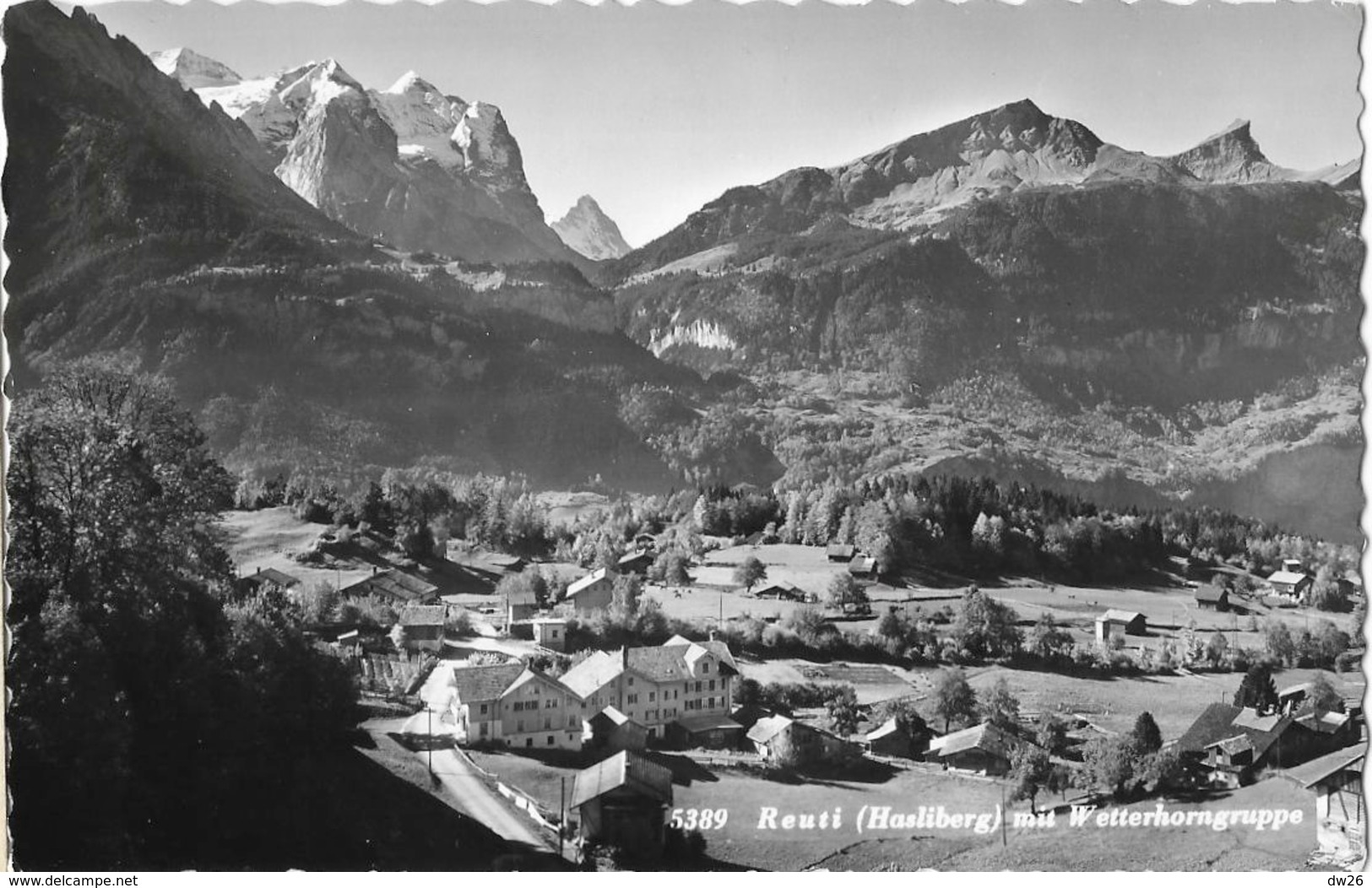 Reuti (Hasliberg) Mit Wetterhorngruppe - Rud. Suter N° 5389 - Hasliberg