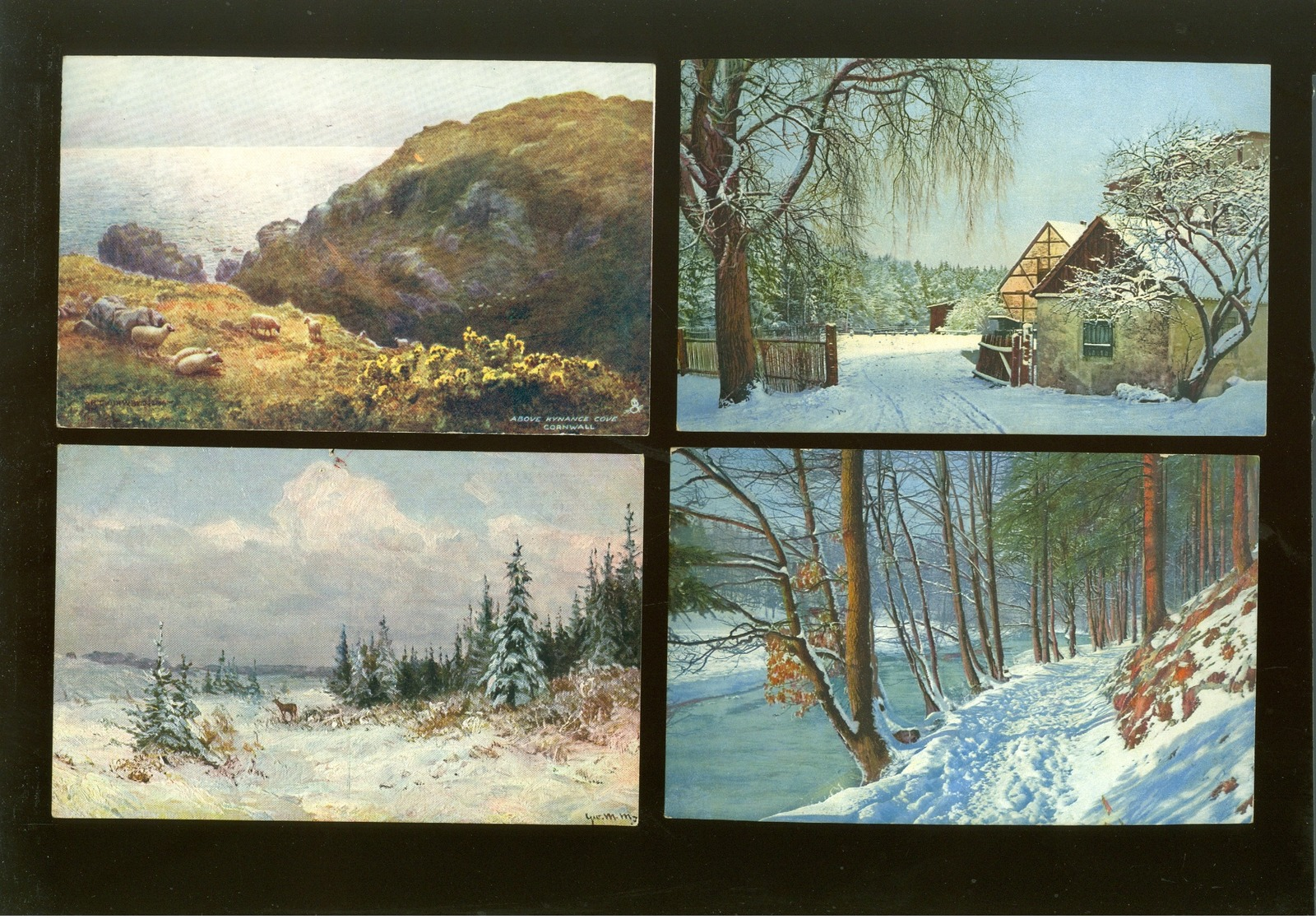 Beau lot de 60 cartes postales de fantaisie paysages paysage Mooi lot van 60 postkaarten fantasie landschappen landschap