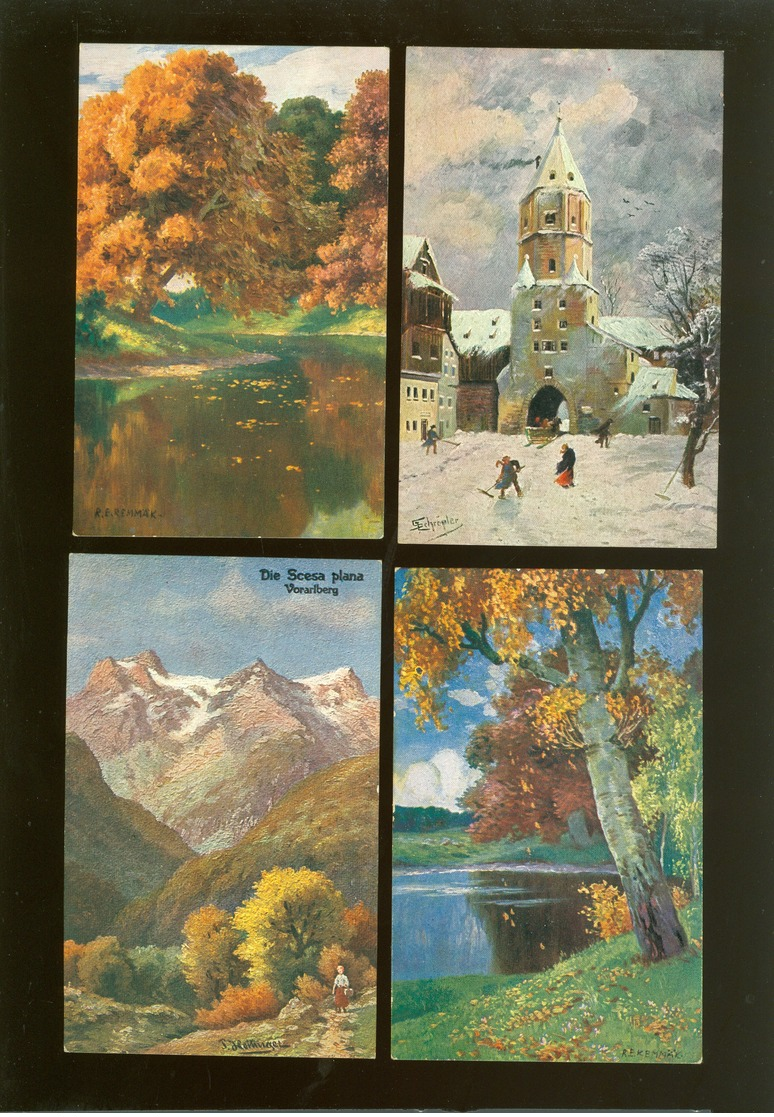 Beau lot de 60 cartes postales de fantaisie paysages paysage Mooi lot van 60 postkaarten fantasie landschappen landschap