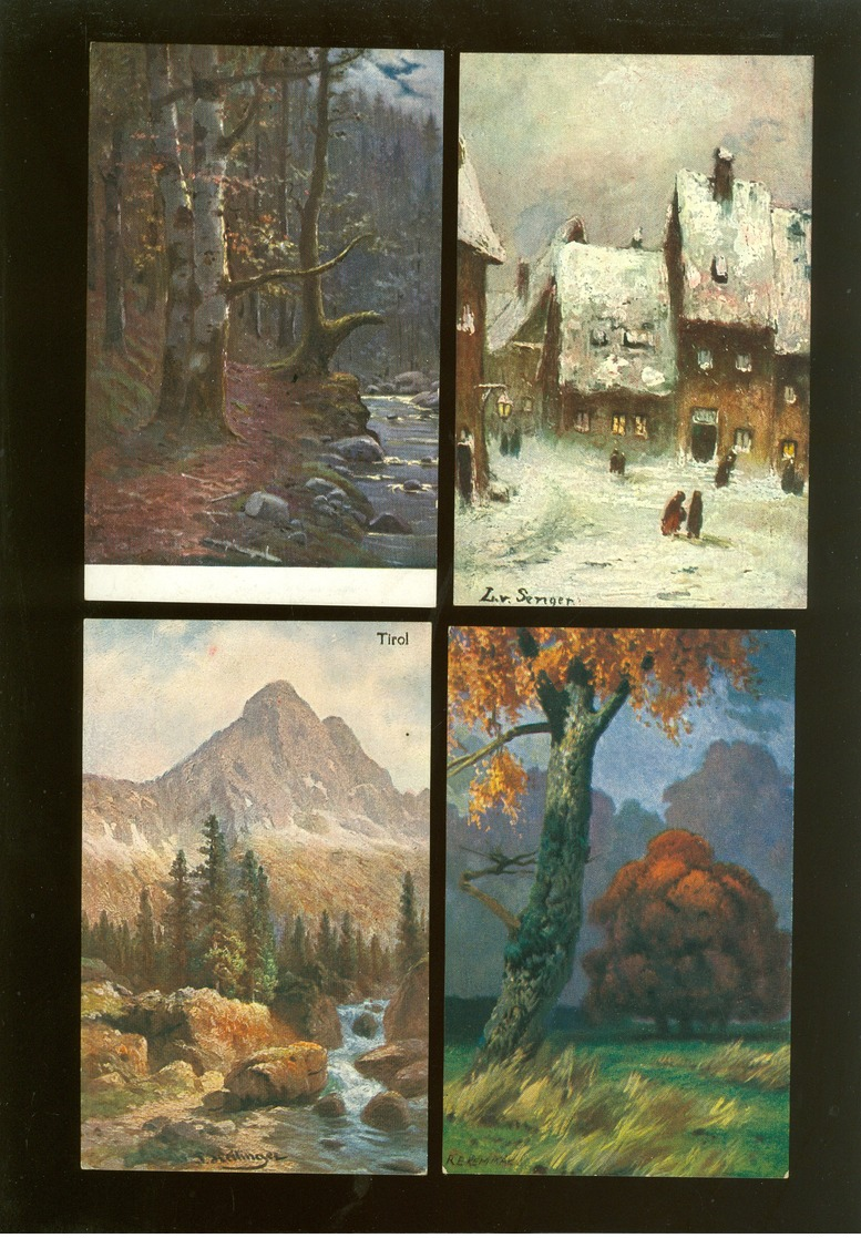 Beau lot de 60 cartes postales de fantaisie paysages paysage Mooi lot van 60 postkaarten fantasie landschappen landschap