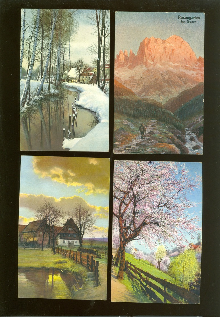 Beau lot de 60 cartes postales de fantaisie paysages paysage Mooi lot van 60 postkaarten fantasie landschappen landschap