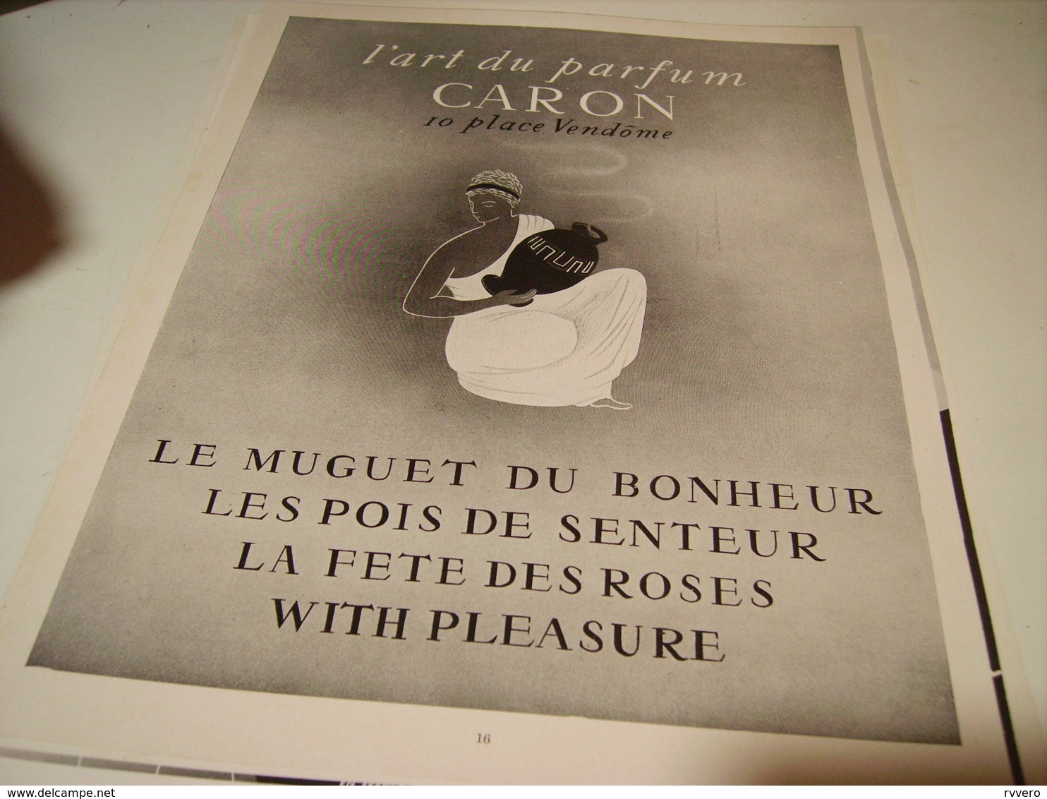 ANCIENNE PUBLICITE PARFUM  DE CARON 1955 - Autres & Non Classés