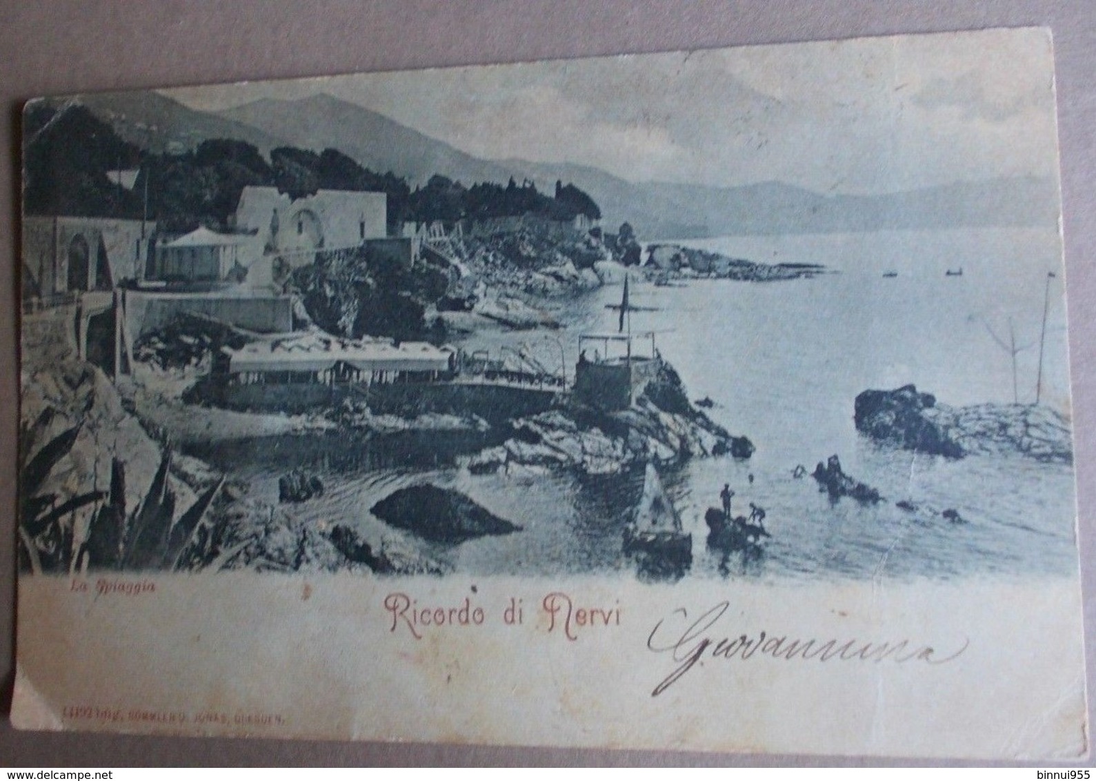 Cartolina Genova Ricordo Di Nervi La Spiaggia - Viaggiata - è Come Da Foto - Genova (Genoa)