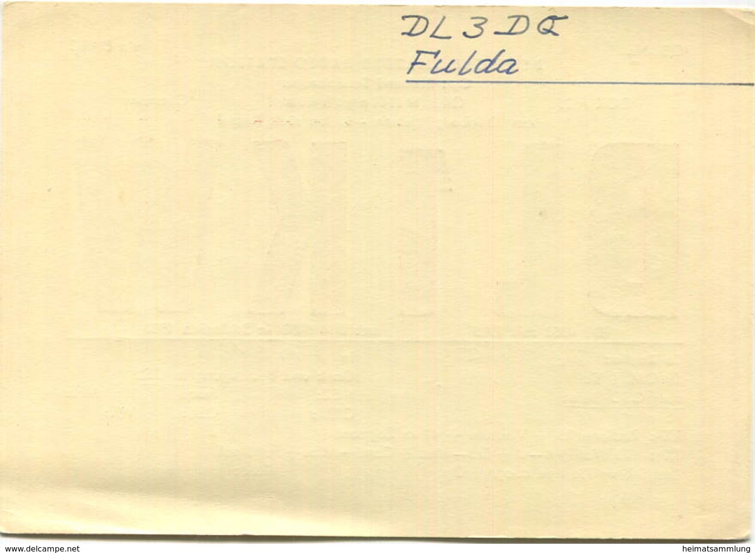 QSL - Funkkarte - DL1KW - Willingshain - 1958 - Amateurfunk