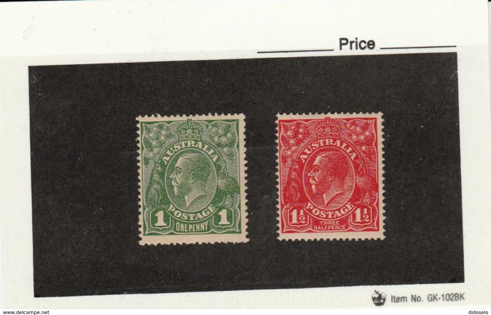 Australia - Michel # 67/68 - MLH (*)- King George Head Stamps - Ungebraucht