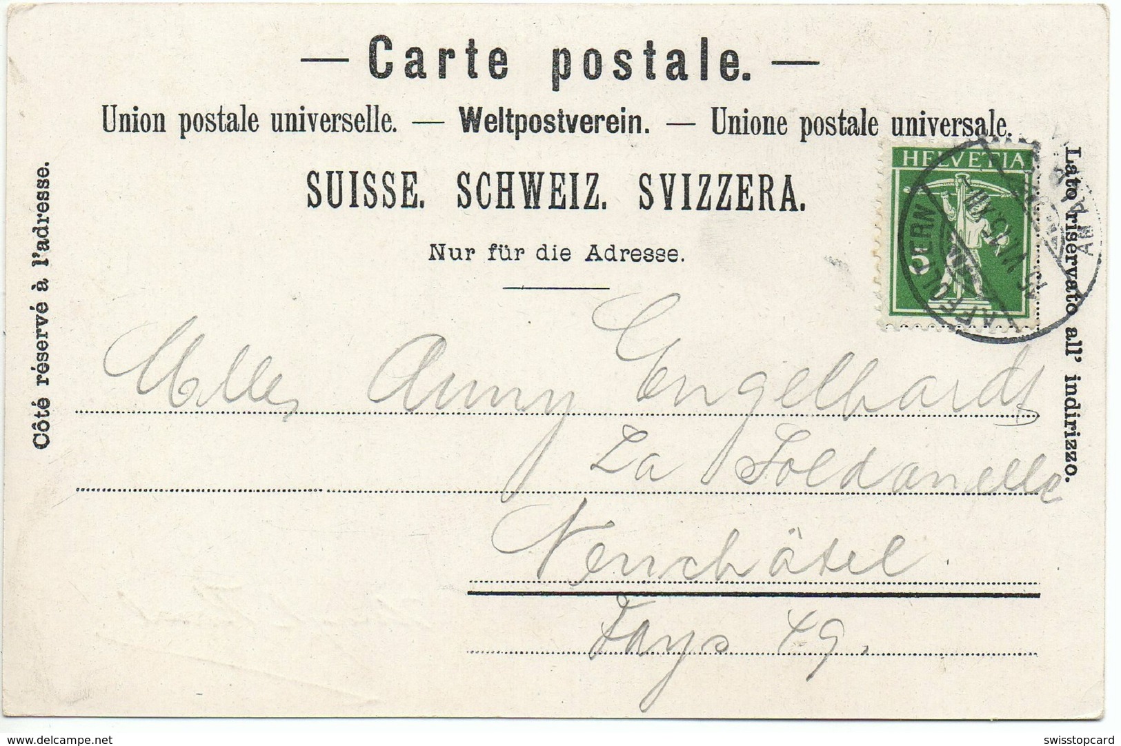 LITHO Affoltern A.A. Lilienberg Arche Gel. 1915 N. Neuchâtel - Affoltern