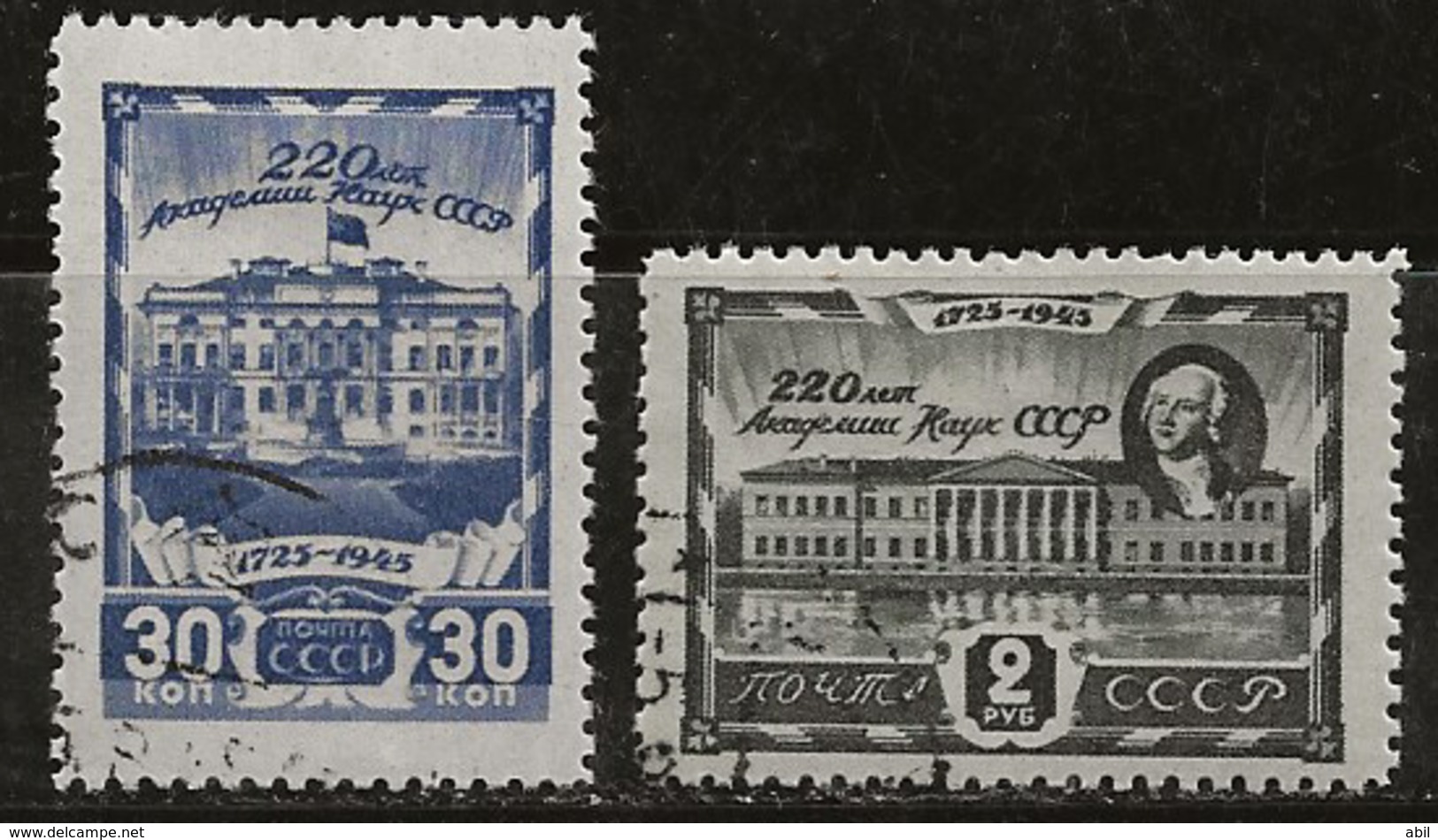 Russie 1945 N° Y&T :  983 Et 984 Obl. - Usados
