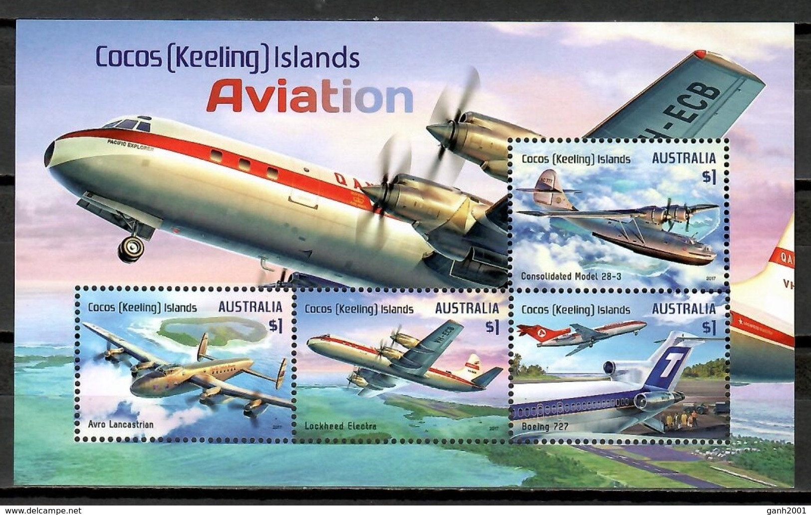 Cocos Islands 2017 Australia / Aviation Airplanes MNH Aviacion Aviones Luftfahrt / Cu10535  4 - Airplanes