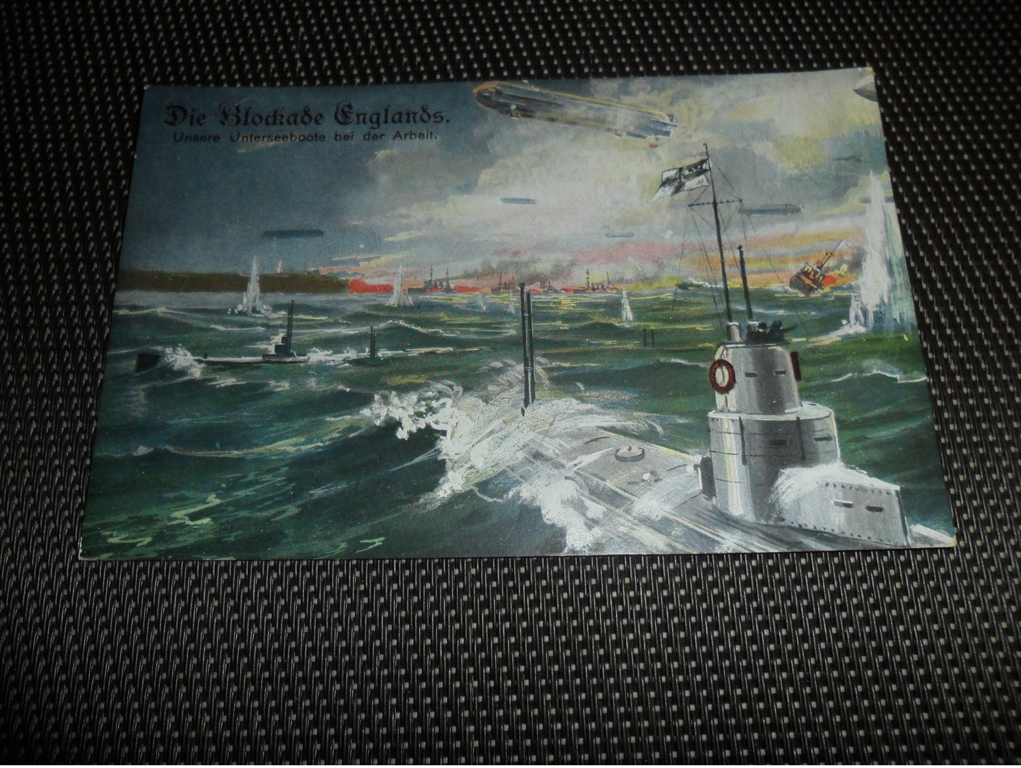 Guerre ( 210 ) Oorlog 1914 - 1918 Die Blokade Englands - Bateau De Guerre Boot Oorlogsboot  Zeppelin - Guerra 1914-18