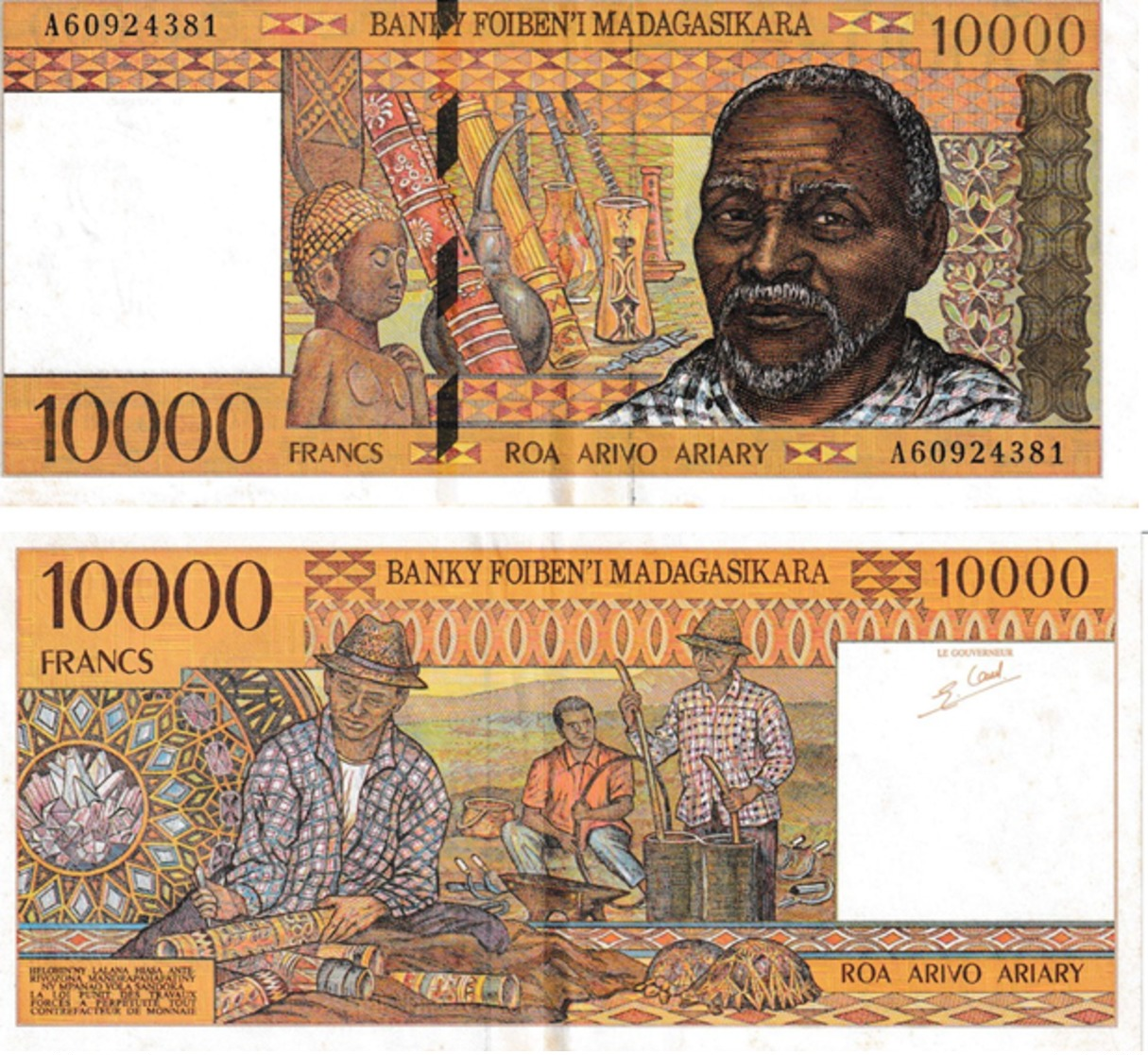 Madagascar 10000 Francs - Madagascar