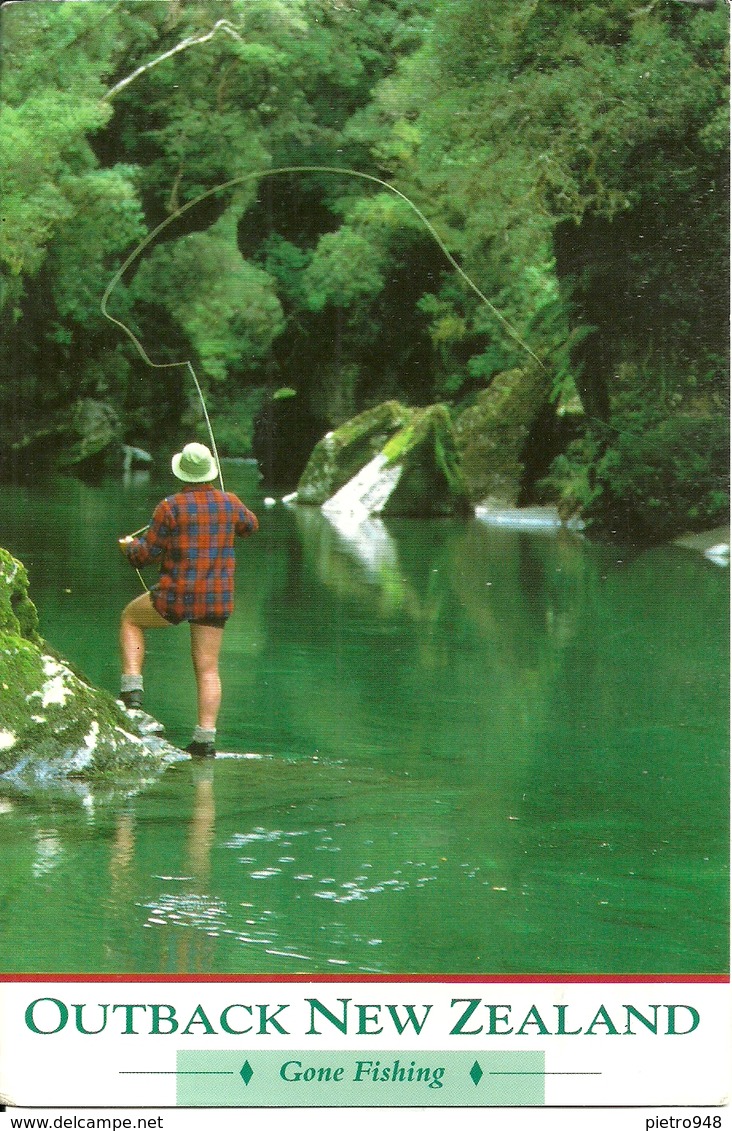 Gone Fishing (Nuova Zelanda, New Zealand) Trout Fishing In The Rivers, Thematic Stamp "Sailing Race" - Nuova Zelanda