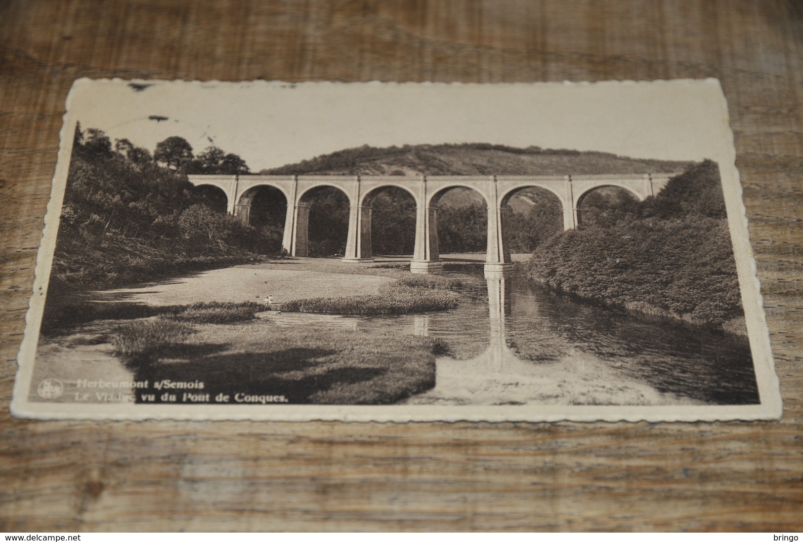 6889-    HERBEUMONT S/SEMOIS, LE VIADUC VU DU PONT DE CONQUES - 1943 - Herbeumont